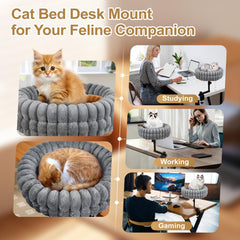 SoakSea cat bed for desk removable cover for easy machine washing
