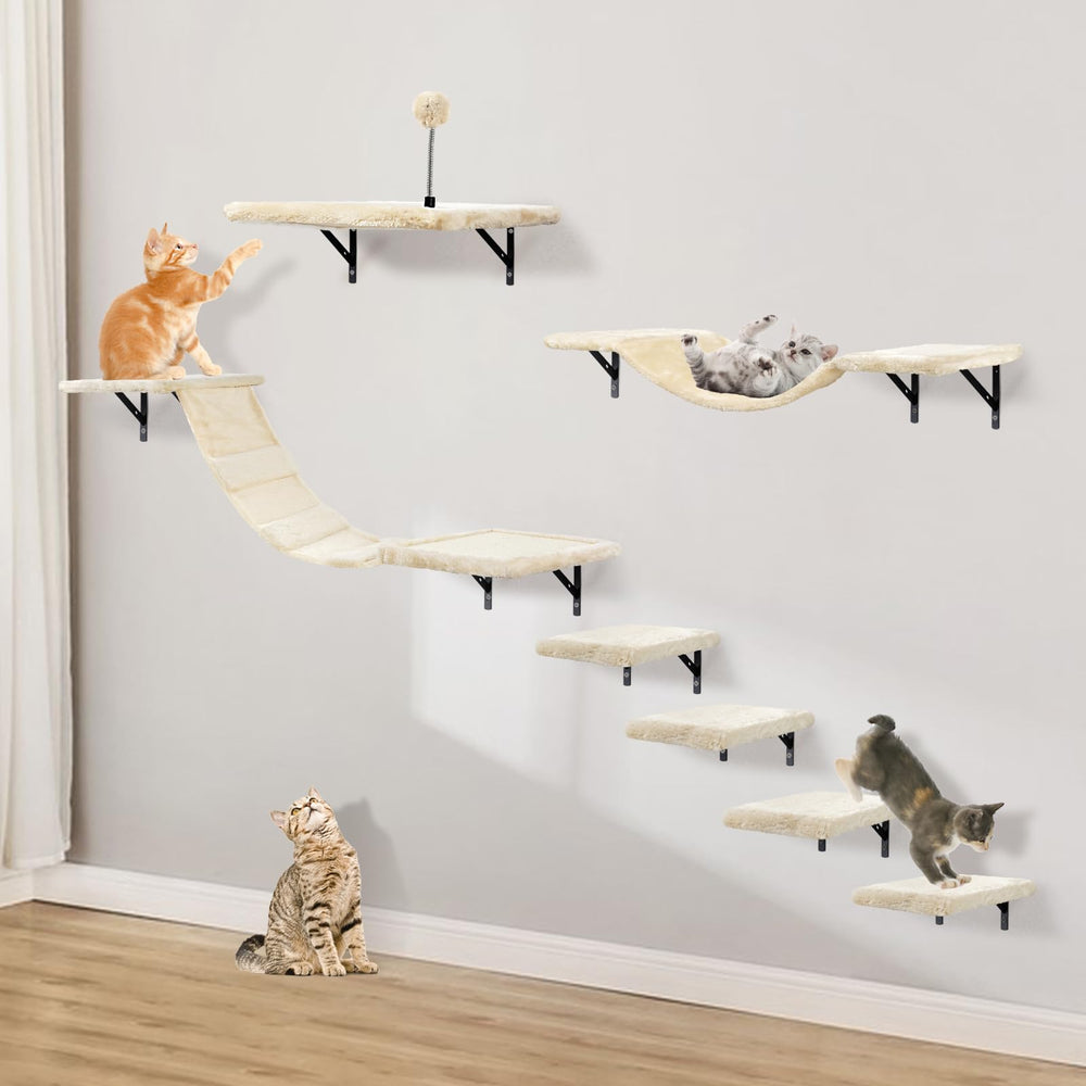 Sobly wall mounted cat climber shelves provide space saving play and comfy perches.