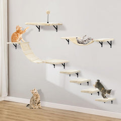 Sobly wall mounted cat climber shelves provide space saving play and comfy perches.
