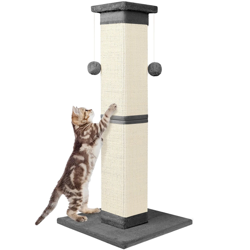 SOCATER 33-inch cat scratching post with vertical design for indoor use.