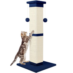 SOCATER cat scratching post 33 inch nature sisal vertical scratching space for indoor cats
