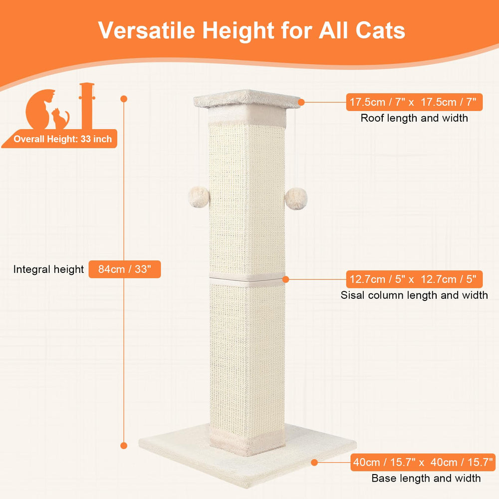 SOCATER natural sisal fibers texture simulates tree bark for satisfying scratching