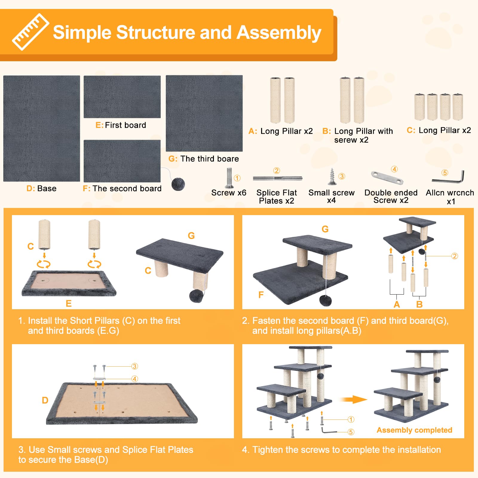 SOCATER sisal rope posts closeup illustrate furniture protection and scratching outlet.