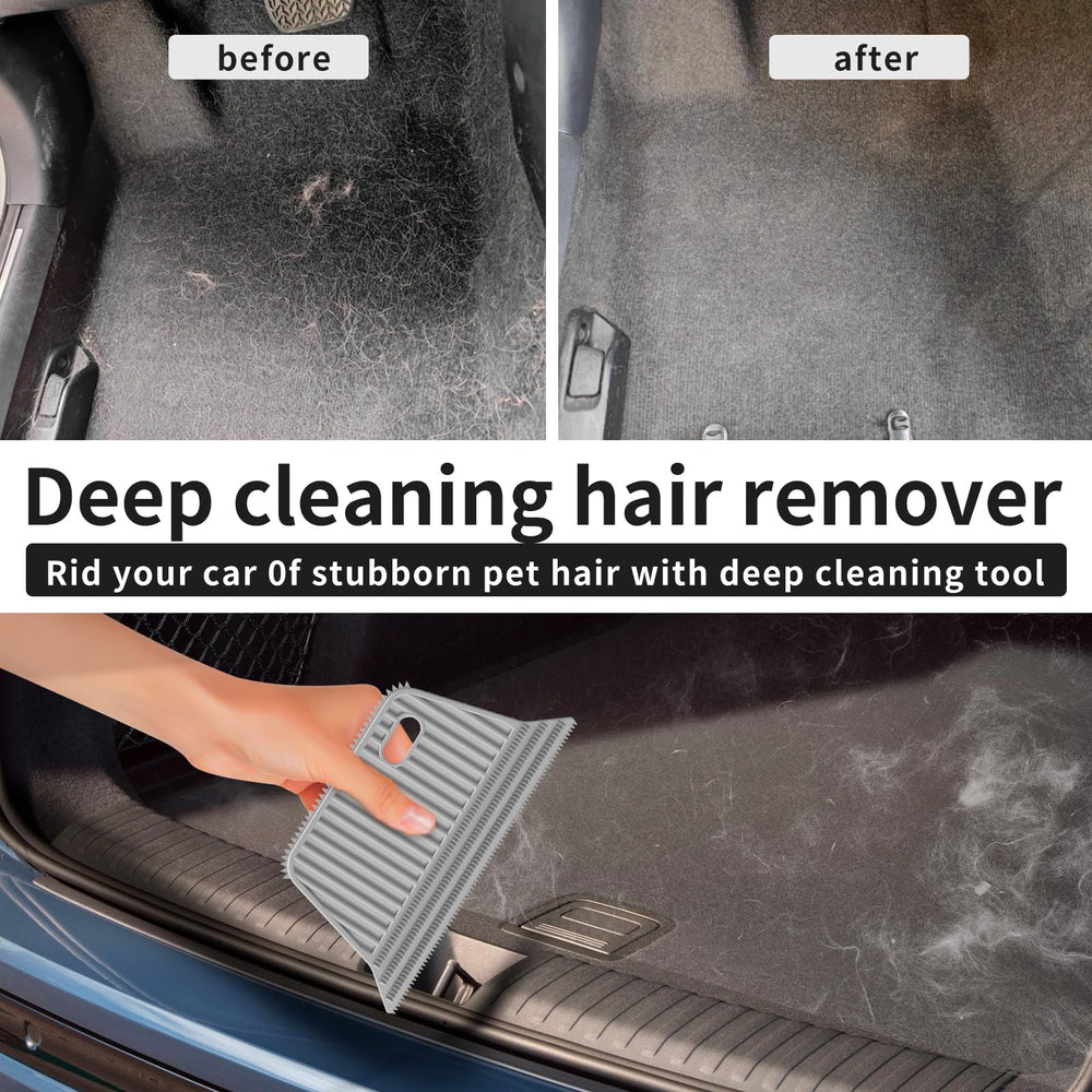 SOCCSO Easy glide action removes embedded fur from carpet surfaces