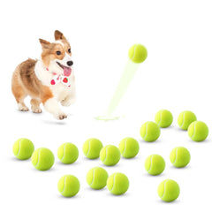 SOCO 16-pack small tennis balls for dog play provide durable, lightweight fetch options for small dogs.