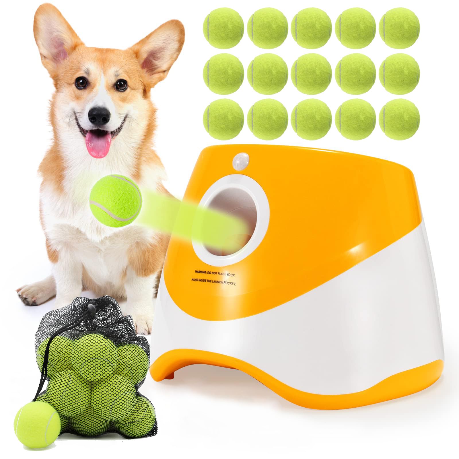 SOCO automatic ball launcher front view for easy indoor and outdoor play.