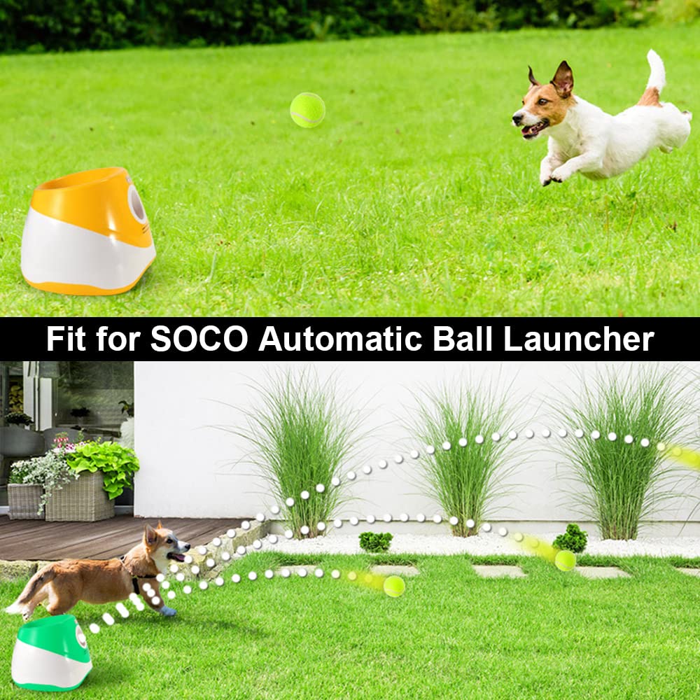 SOCO natural rubber and felt tennis ball reveals soft yet durable texture for safe play.