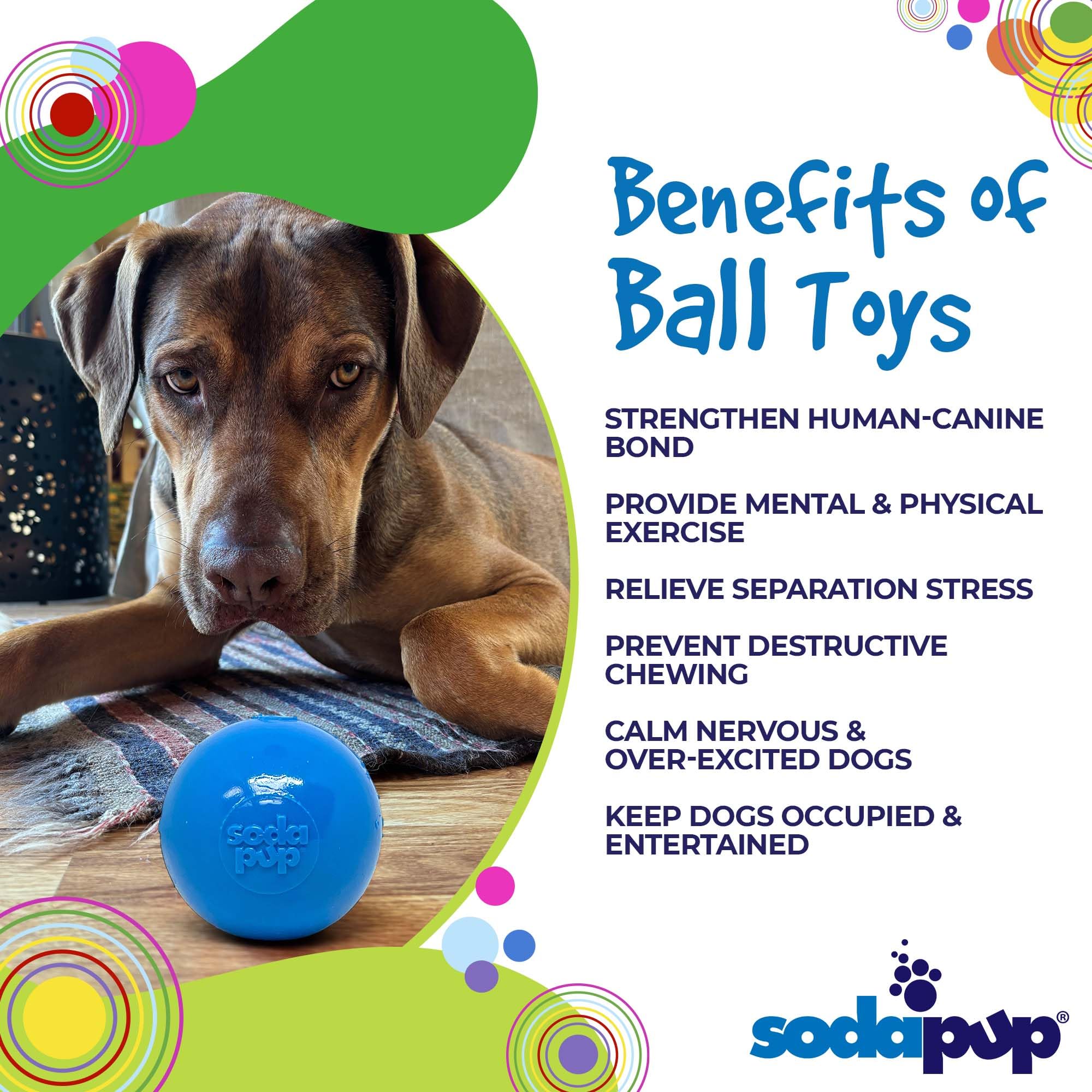 SodaPup Squeaker Ball visible squeaker enhances interactive playtime