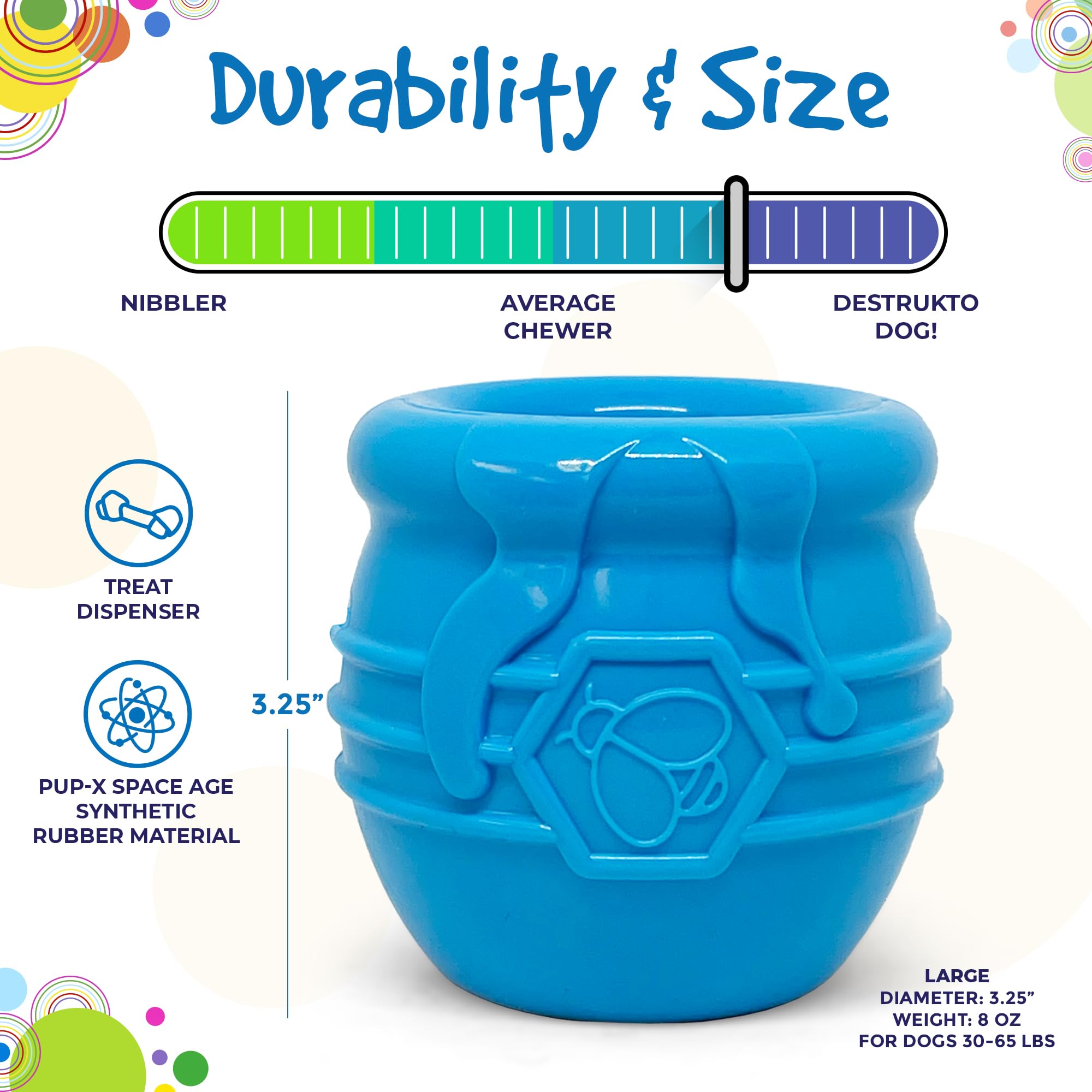 SodaPup Honey Pot made in the USA showcases durable chew-friendly design