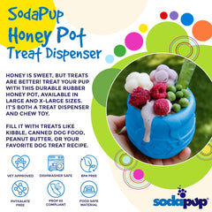 SodaPup Honey Pot close-up highlighting non-toxic food-safe rubber material