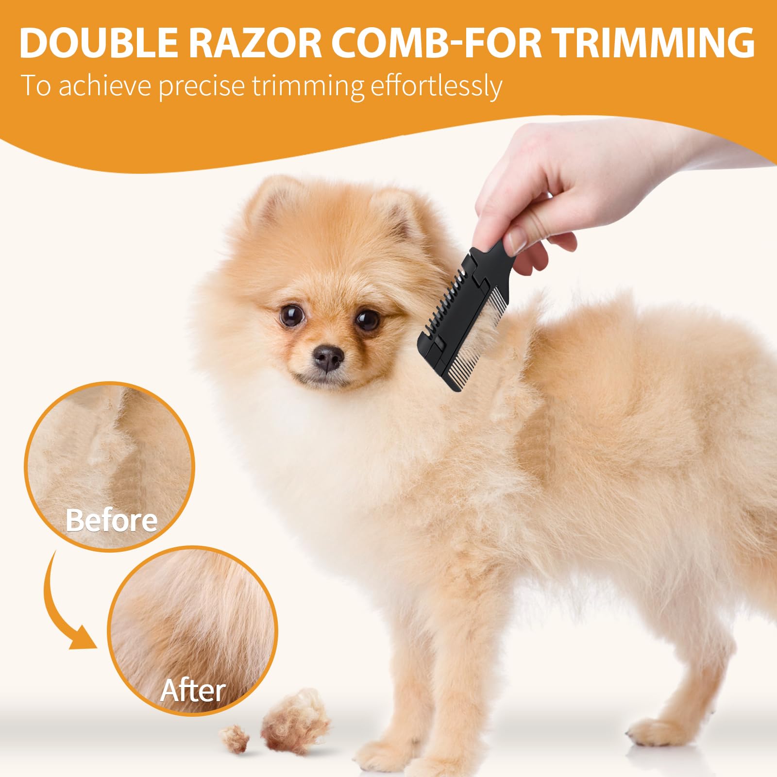 Sodknow grooming comb safety edge emphasizes gentle skin protection during grooming