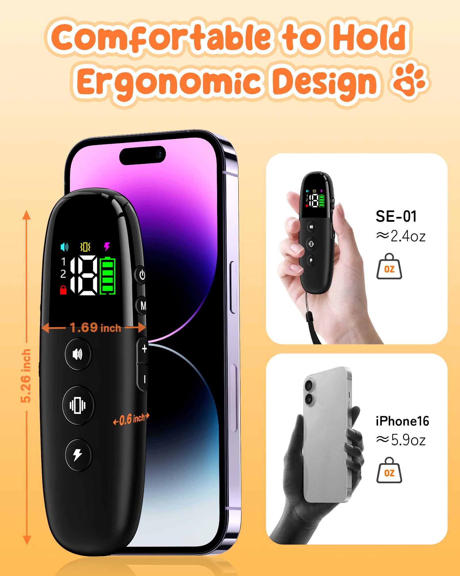 SODOG IP67 waterproof collar handles rain and mud during walks.