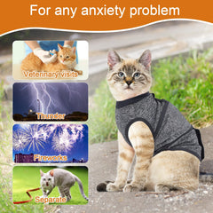 SoeKoa cat anxiety jacket adjustable strap shows personalized comfort across different cat sizes