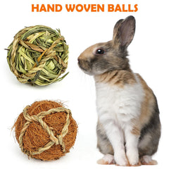 Sofier grass balls textures varied highlighting sensory engagement for small pets.