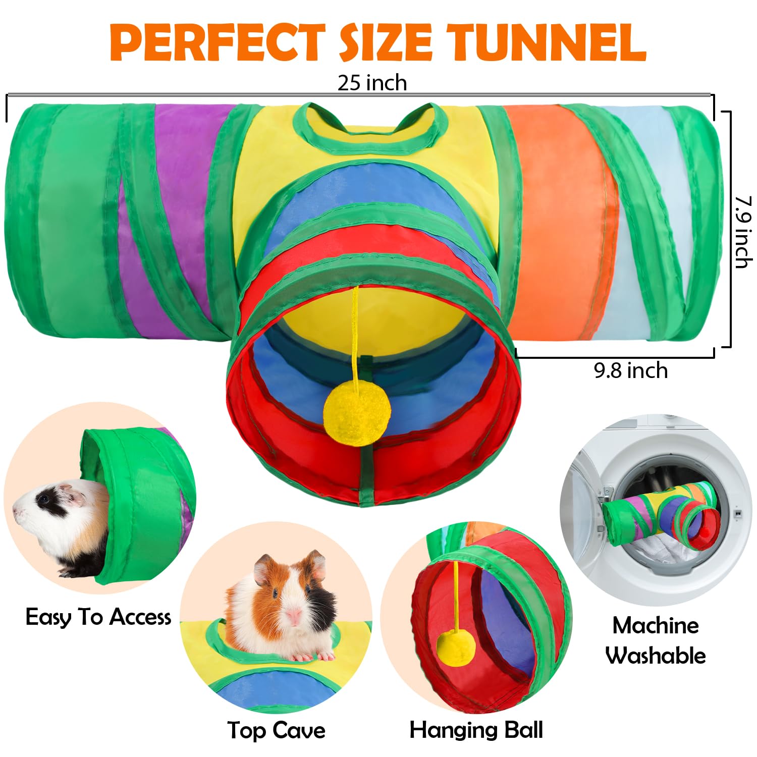 Sofier tunnel folded for storage saves space between playtimes.