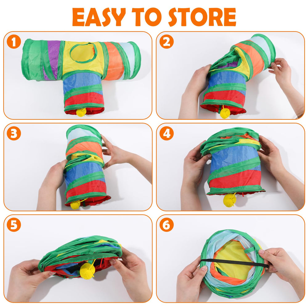 Sofier tunnel in use, animals explore, hide, and stretch.