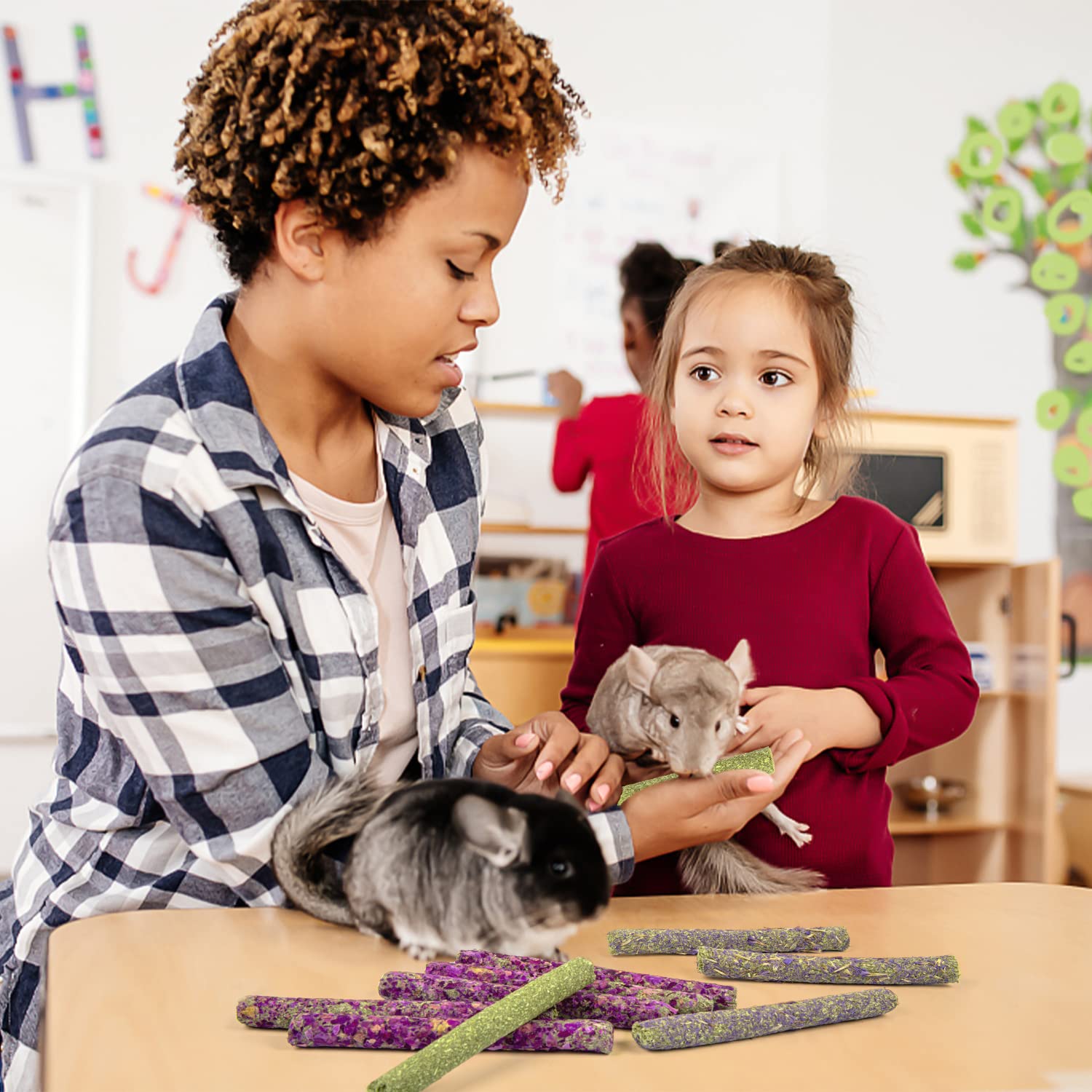 Sofier natural-material Timothy hay sticks ensure safe, pigment-free chews