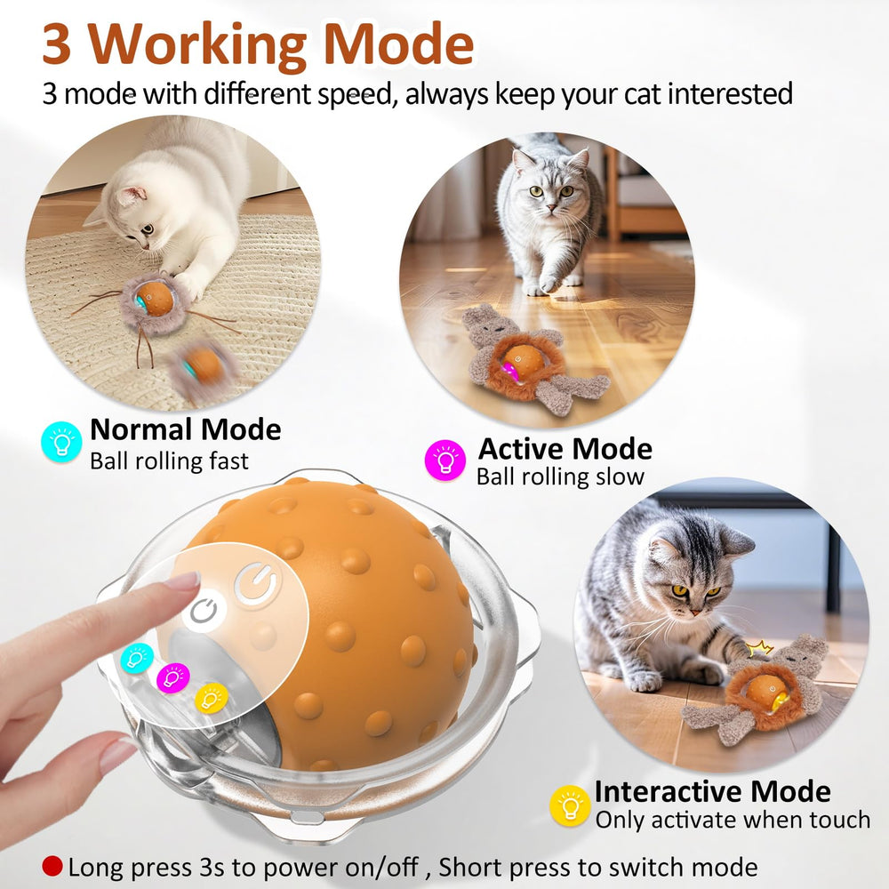 Sofolor interactive cat toy ball in standby mode