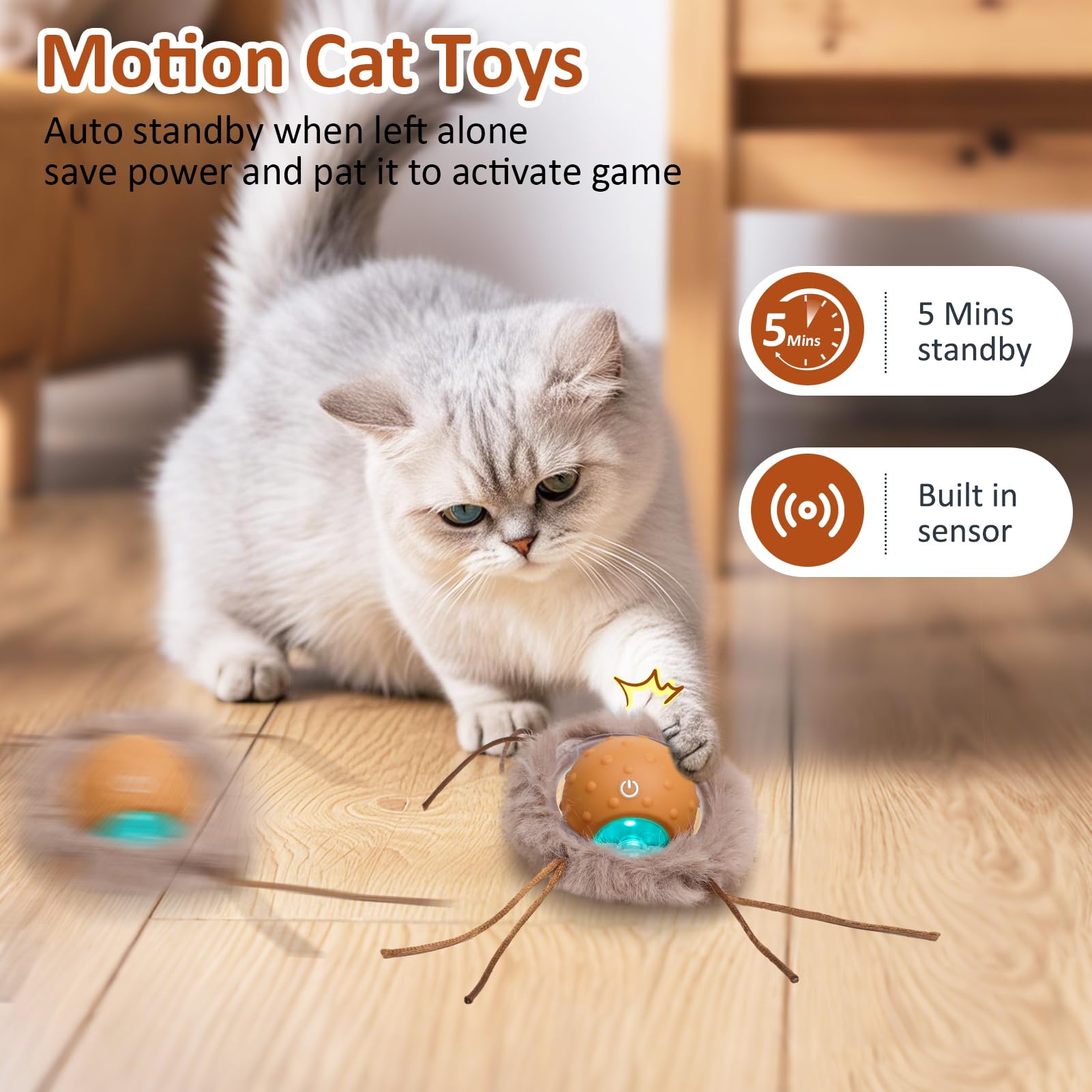 Sofolor cat toy bird-sounds chirp attracts cats to chase