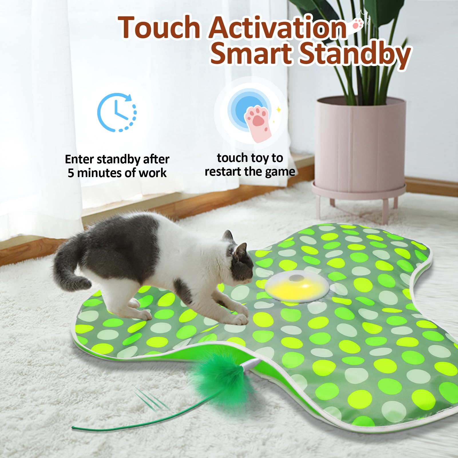 Sofolor cat toy chirping mouse sounds entice hunting instincts during play