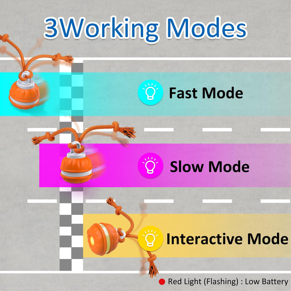 Sofolor motion-activated dog ball side view highlighting touch-triggered fun.