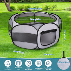 Soft Breathable Small Animal Playpen zipper cover keeps pets secure.