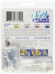 Soft Claws application steps with adhesive tubes—easy 3-step process for quick setup.