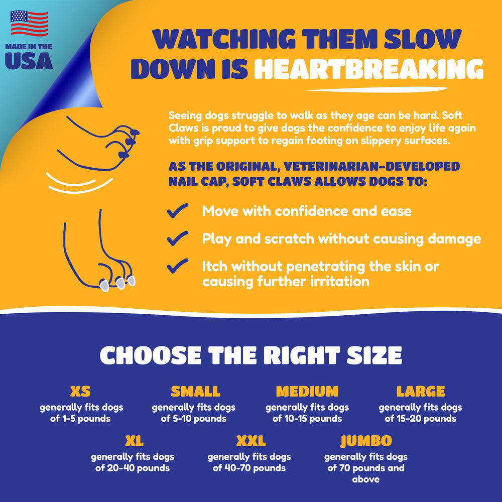 Soft Claws adhesive tubes close-up showing USA-made materials and safety