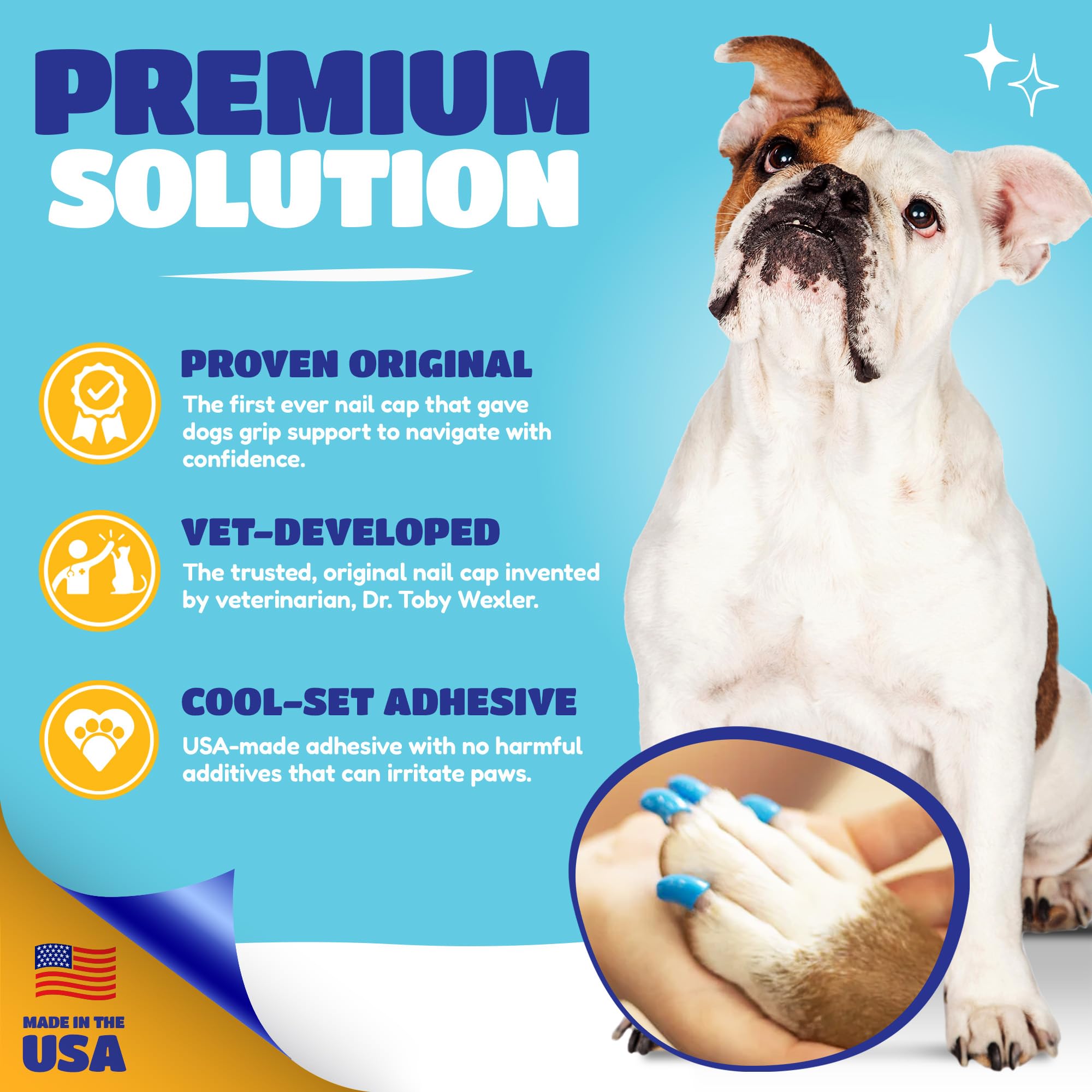 Soft Claws applicator tips included for precise nail cap placement