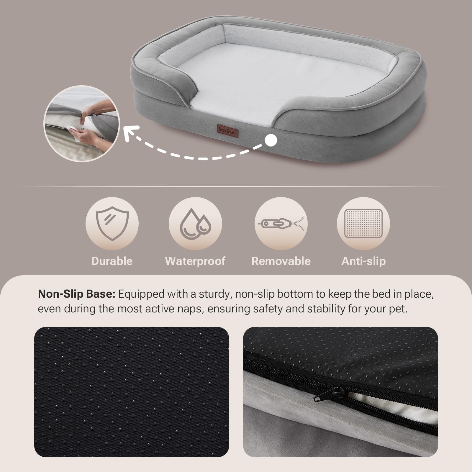 Soft Touch removable cover being machine-washed for easy cleaning