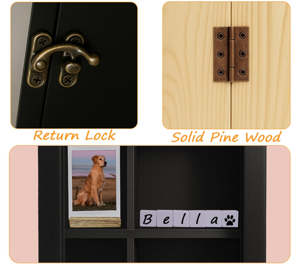 Sofunii Pet Memorial Shadow Box includes photo stand and DIY tools for personalization.