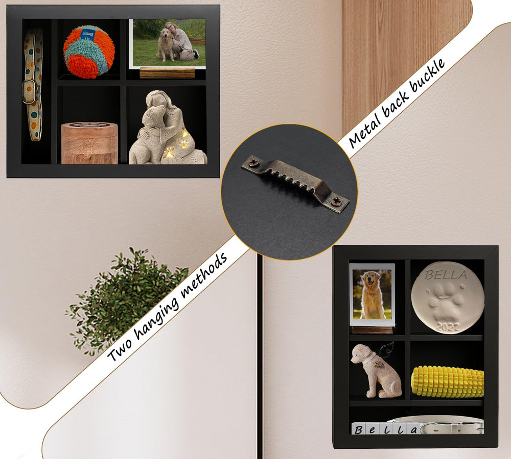 Sofunii Pet Memorial Shadow Box pine build offers natural warmth and durable construction.