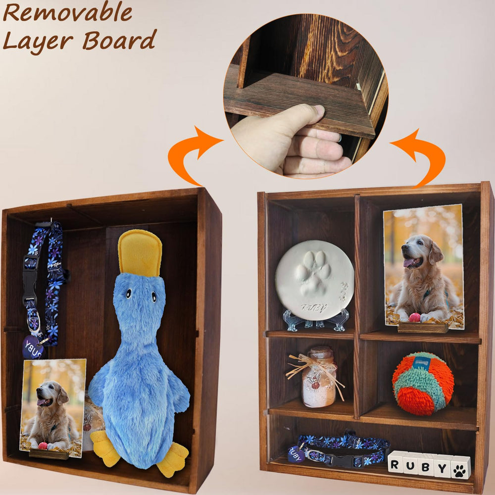 Sofunii pet memorial shadow box photo stand showcasing a precious memory