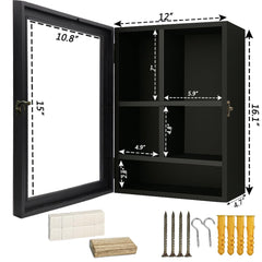 Sofunii Pet Memorial Shadow Box side angle shows adjustable shelving for varied keepsakes.
