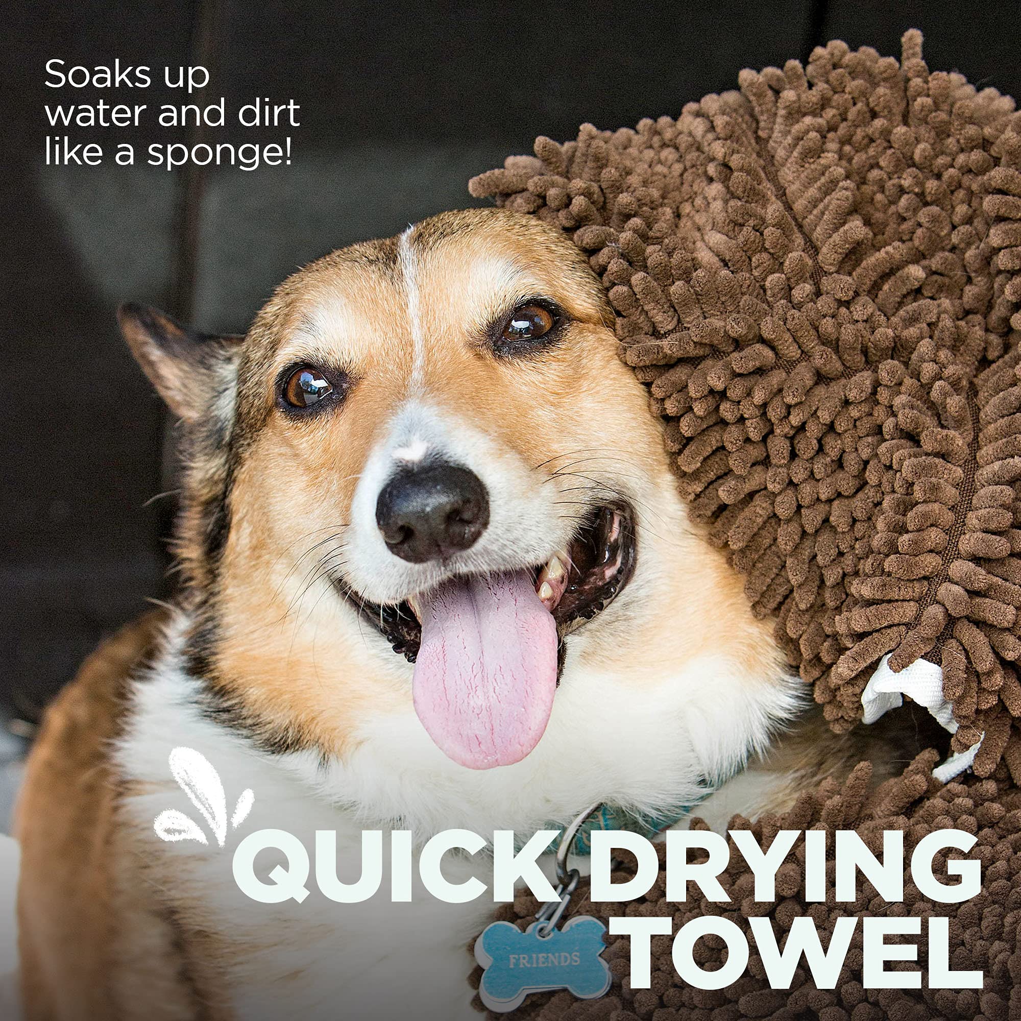 Soggy Doggy Doormat fast-drying towel helps reduce wet-dog odor after adventures.