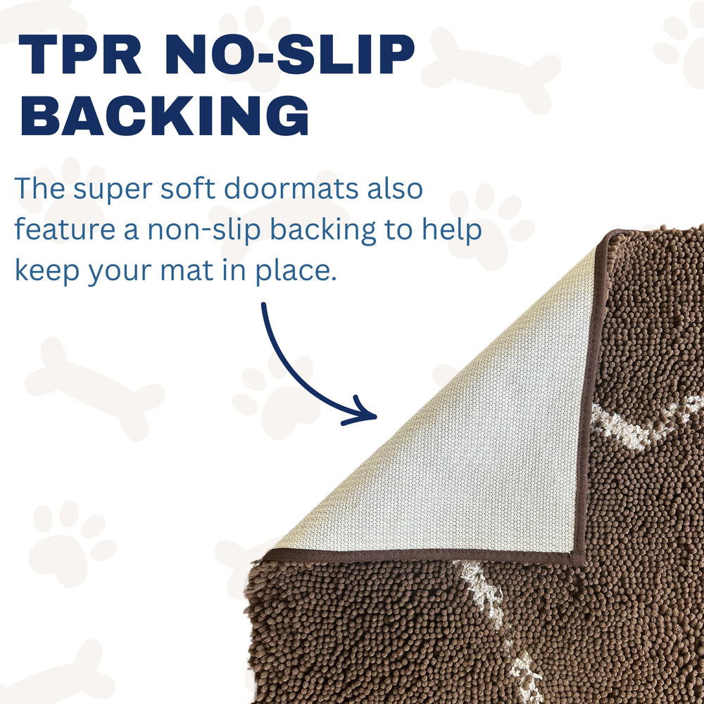 Soggy Doggy Doormat navy-blue doorway placement for muddy paw protection