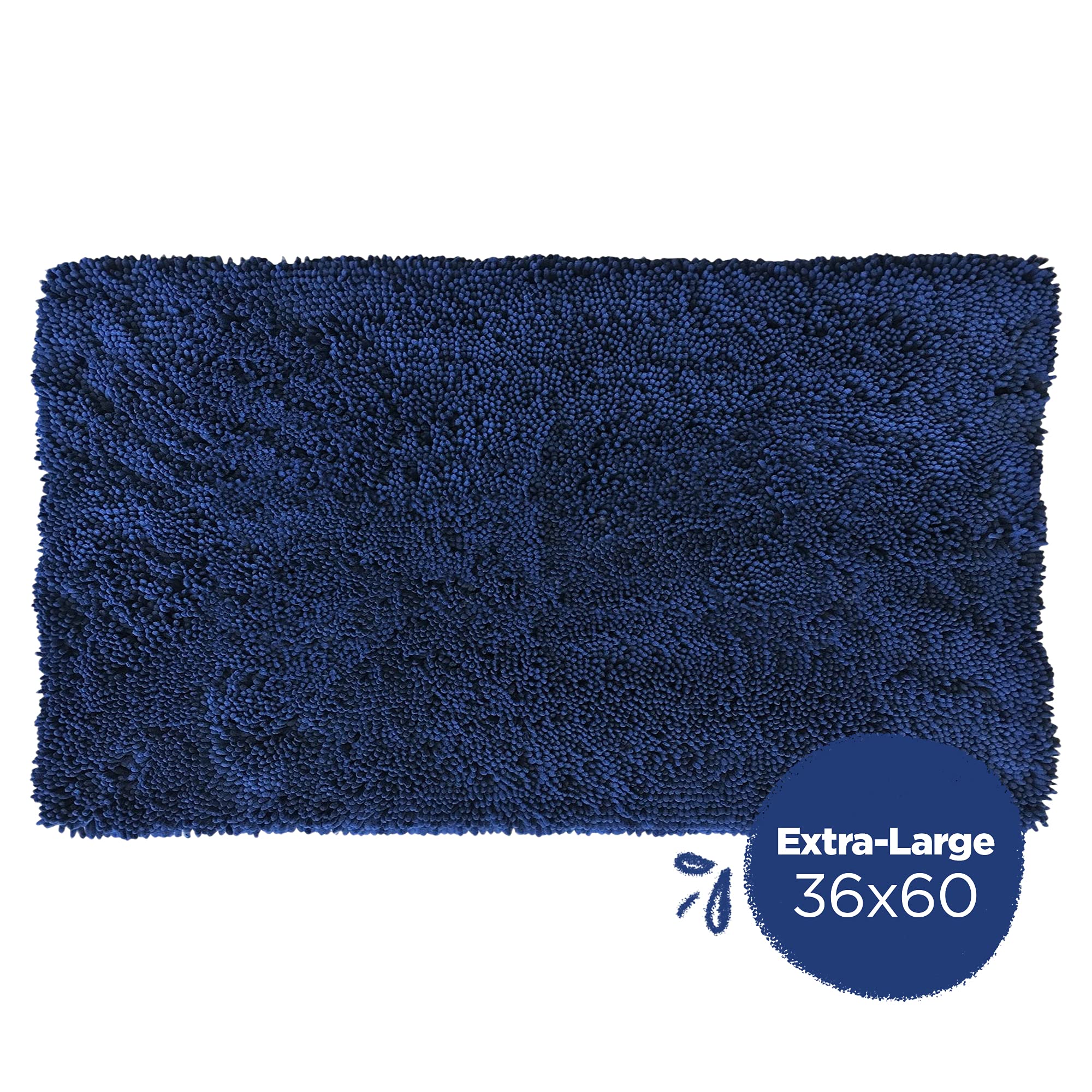 Soggy Doggy Doormat navy-blue drying area keeps floors dry after play