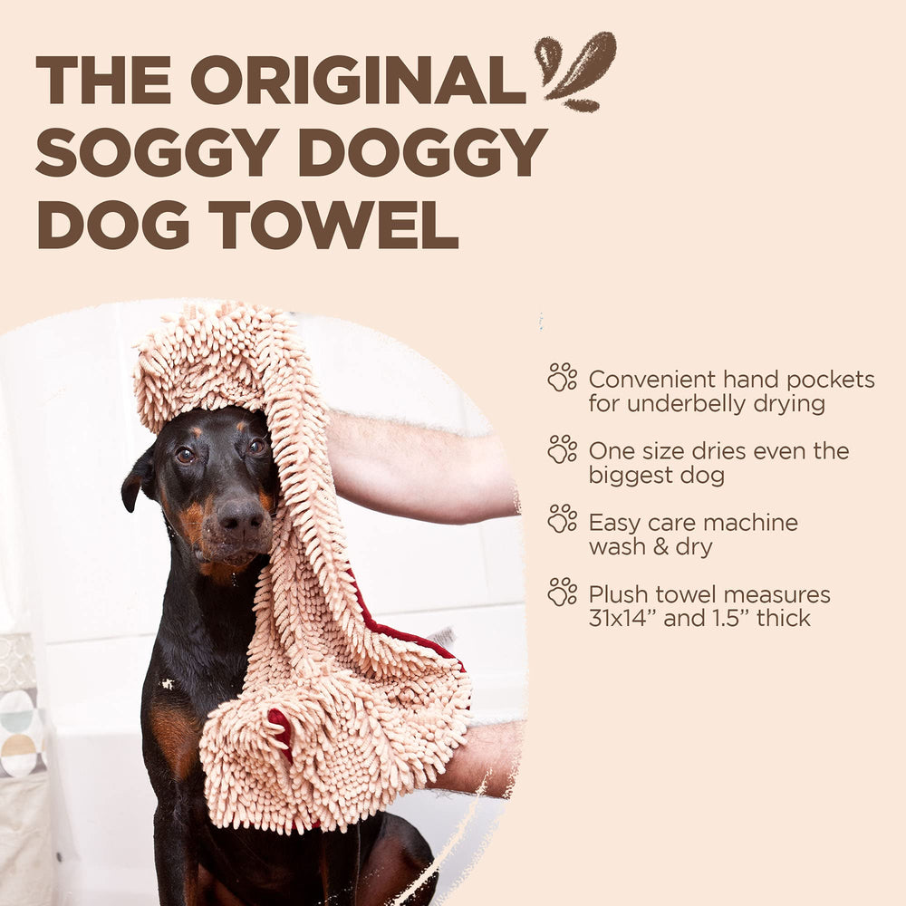 Soggy Doggy towel doubles as a soft floor mat.