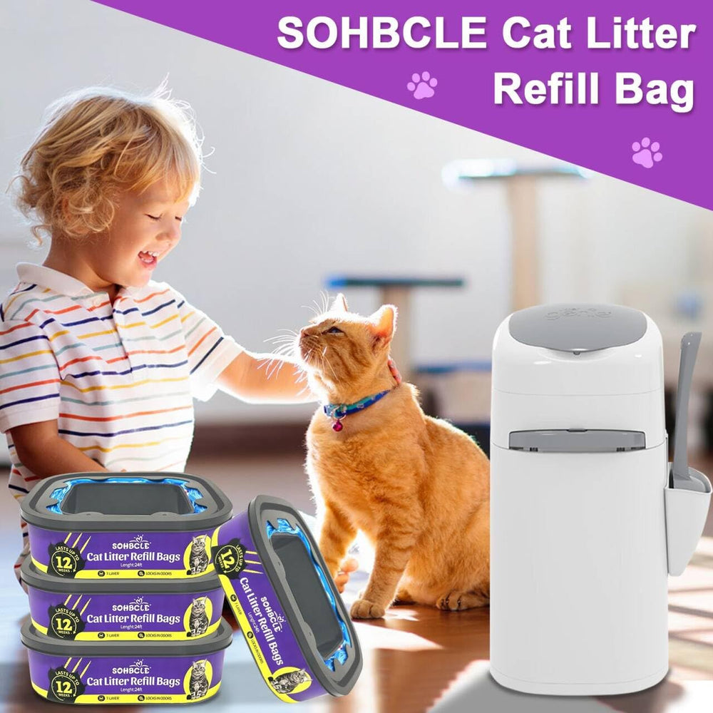 SOHBCLE cat litter refill cartridge for Style pail with reliable odor sealing.