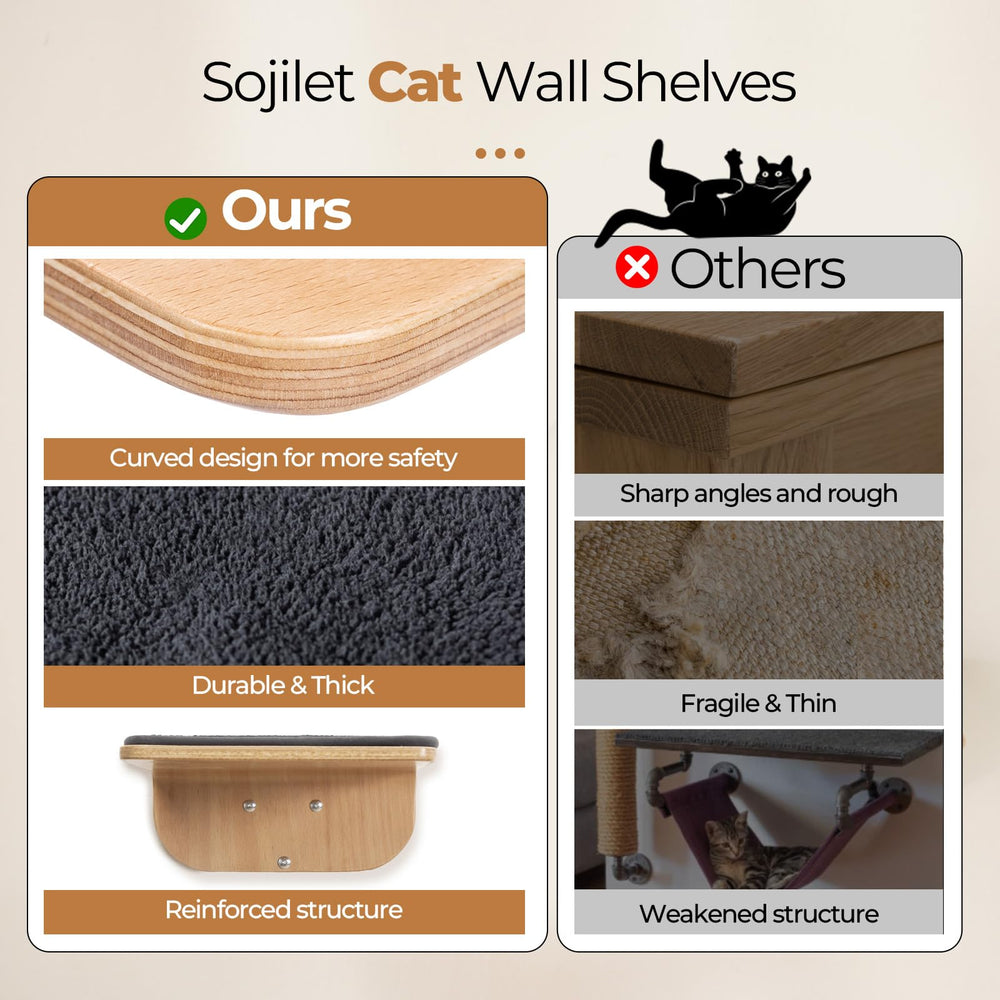 SOJILET cat wall shelves installation video streamlines setup.