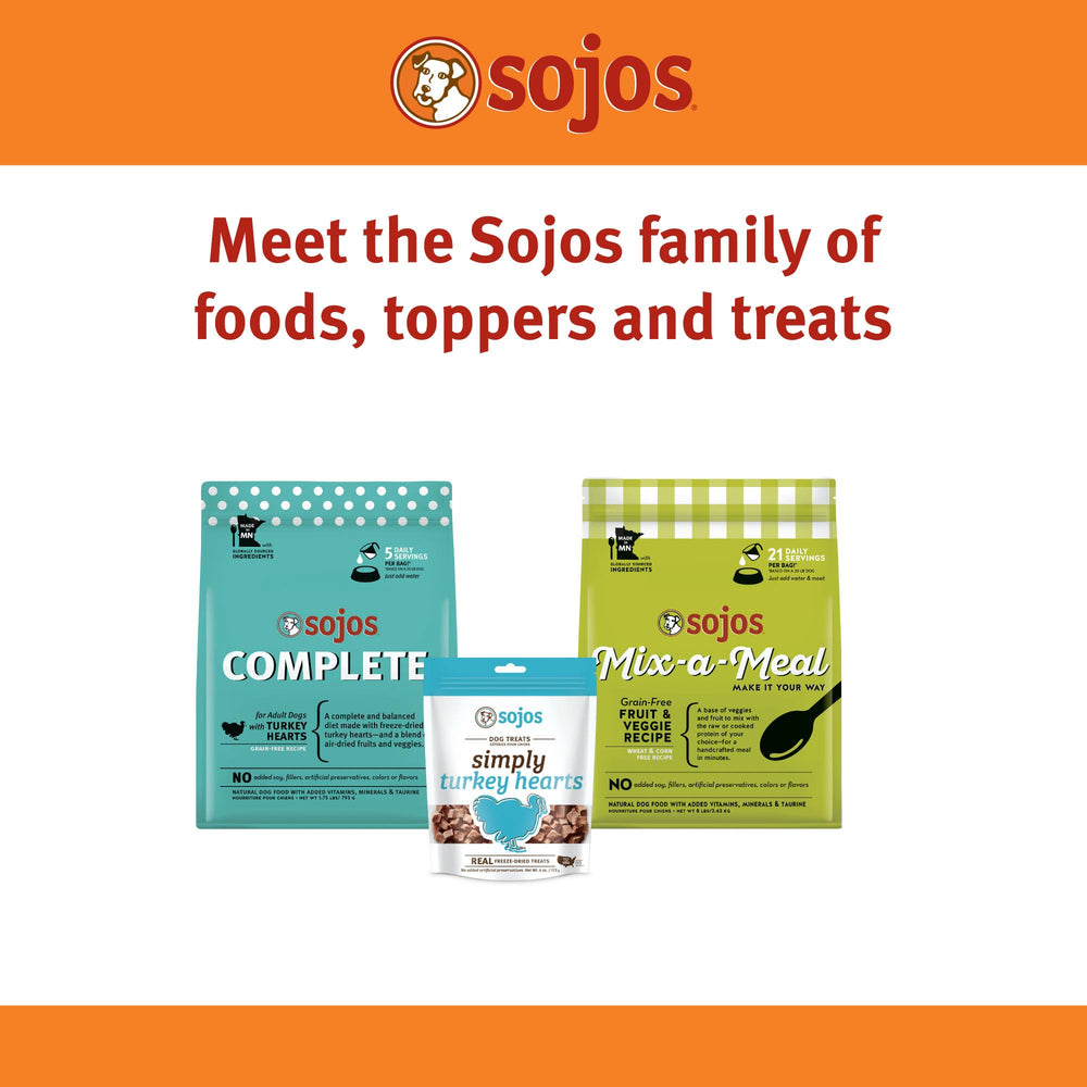Sojos Complete Beef open bag aroma hints at natural scent appeal.