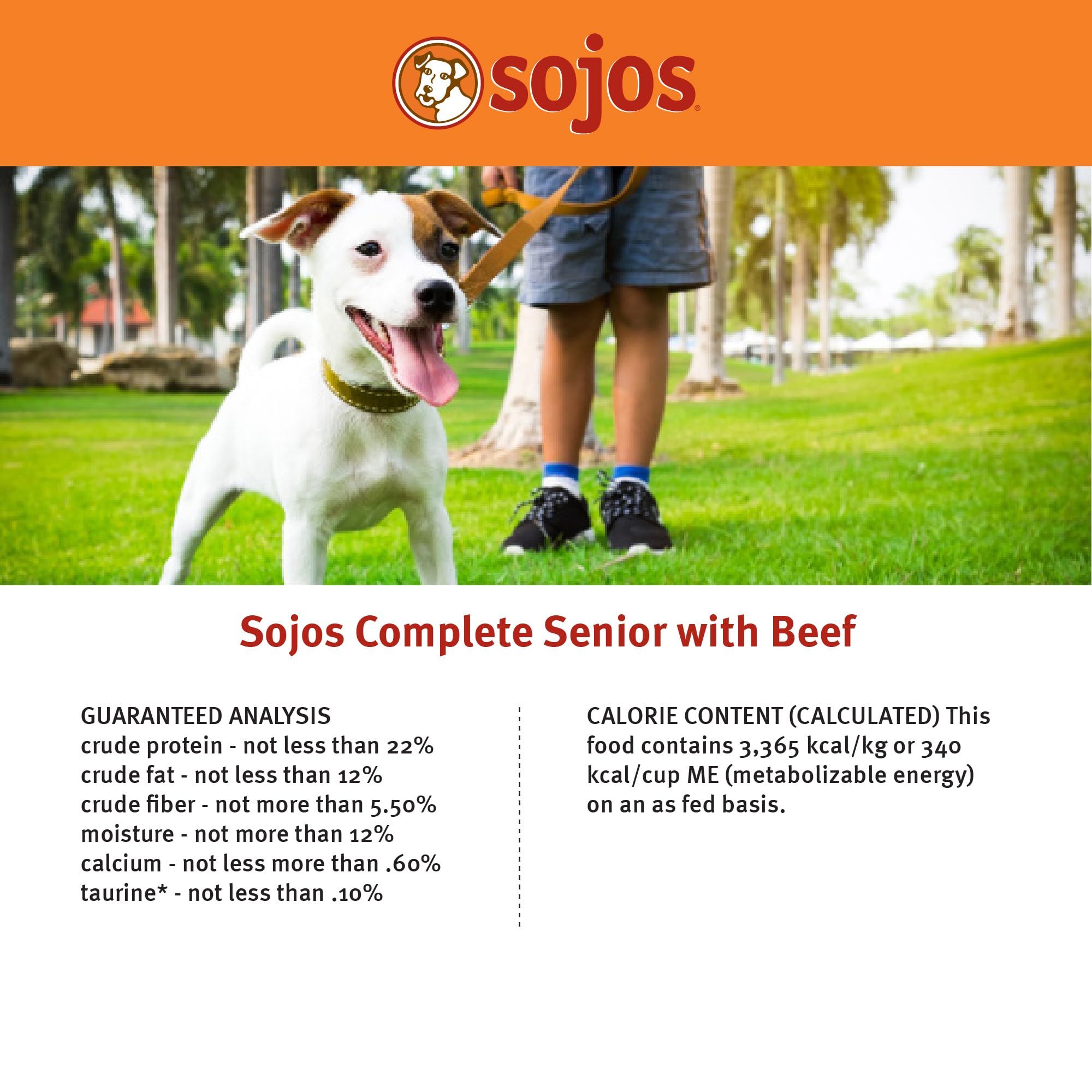 Sojos Complete Beef meal-prep scene emphasizes fresh, whole-food nutrition.