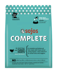 Sojos Turkey Recipe Dehydrated Dog Food bowl ready-to-serve meals with farm-fresh taste.