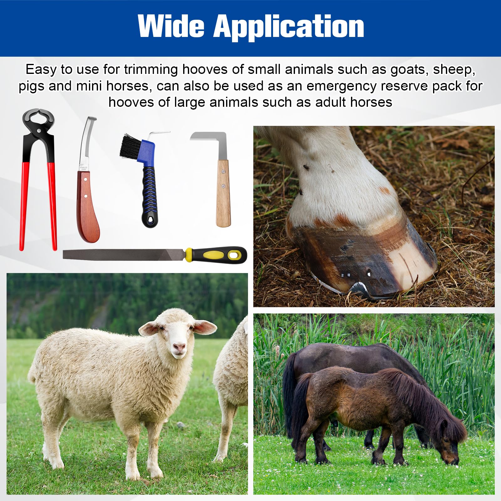 Solaradgy storage bag 600D Oxford shown for durable, organized hoof care.