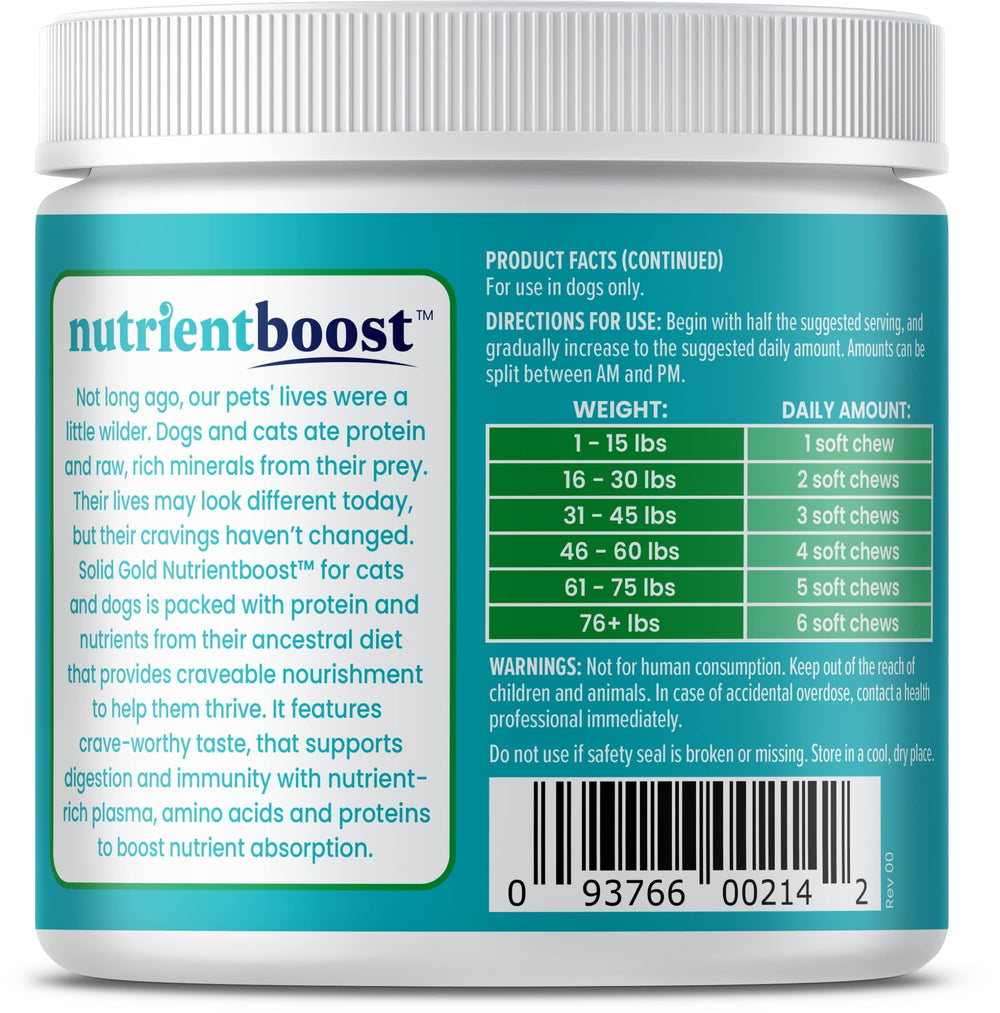 Solid Gold Calming Chews all-ages-sizes conveys suitability for every dog