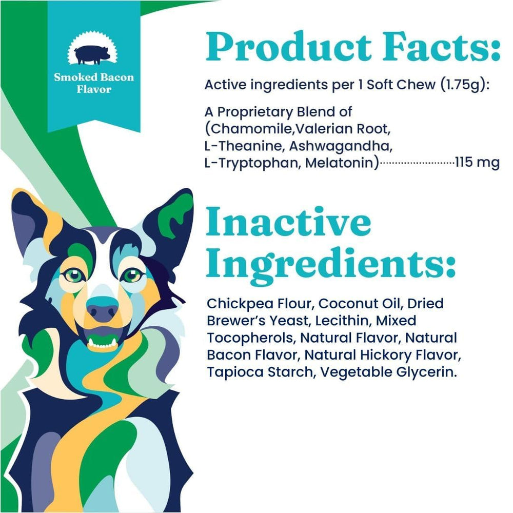 Solid Gold Calming Chews fireworks-shot depicts dogs calmer during celebrations