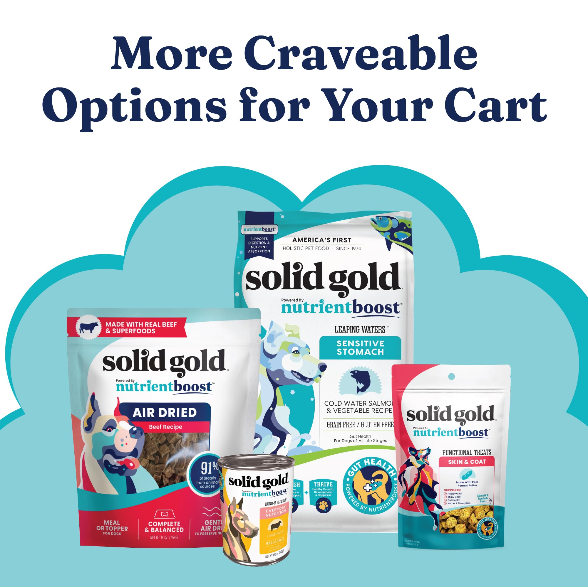 Solid Gold Calming Chews melatonin ingredient close-up suggests non-drowsy calming support