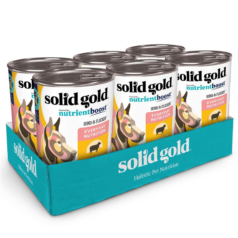 Solid Gold canned dog food real lamb chunks for balanced meals