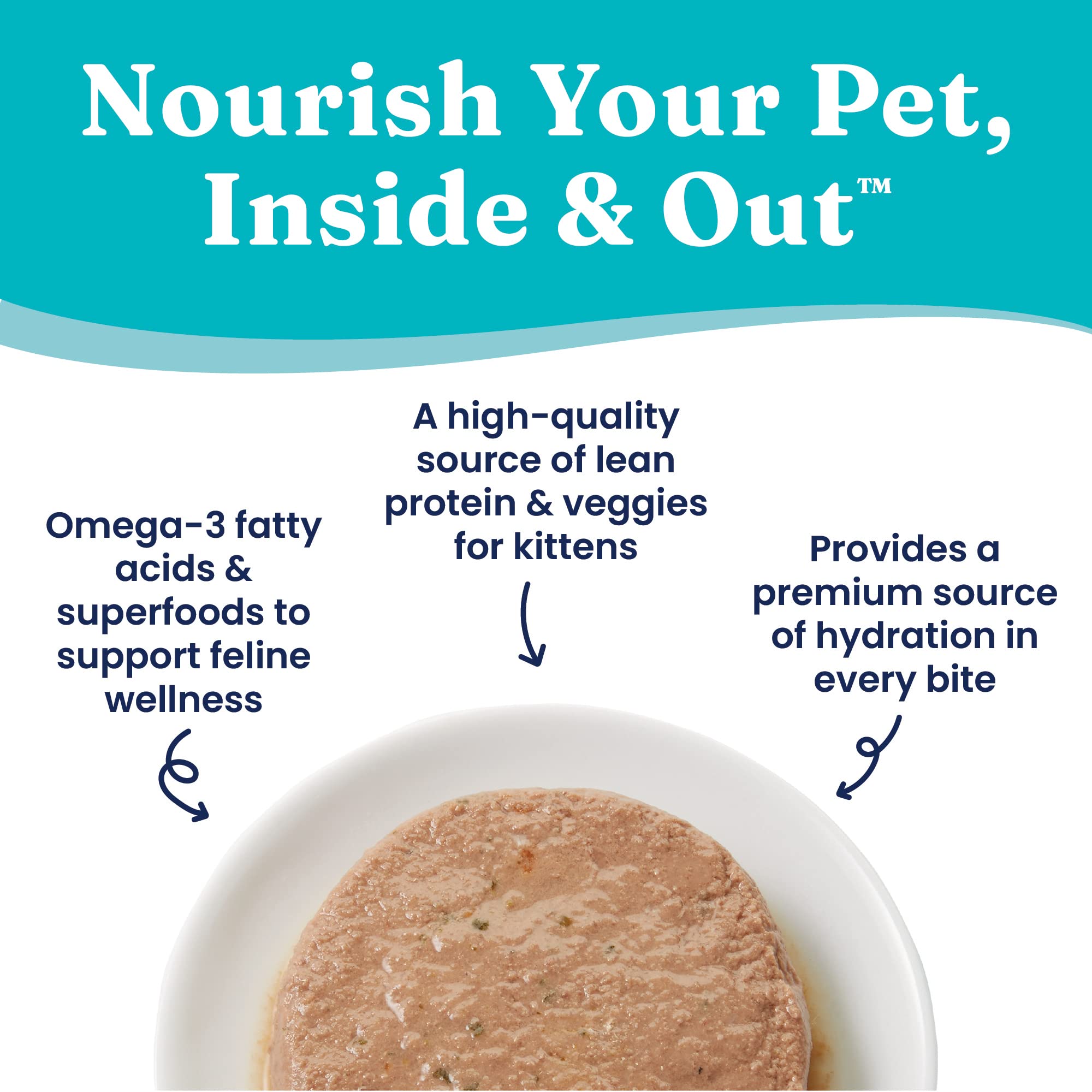 Solid Gold grain-free pate in bowl supports balanced nutrition for young cats