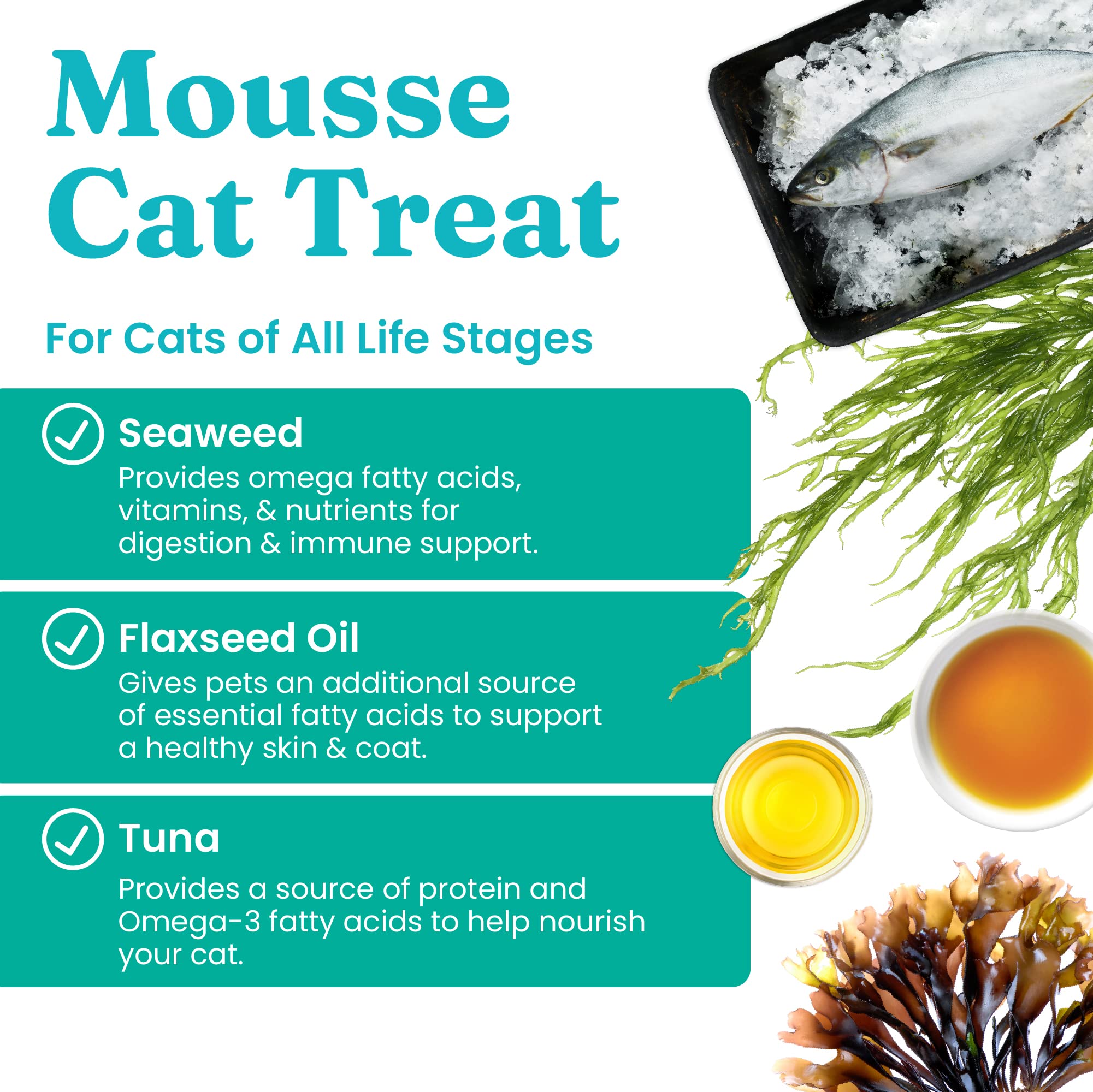 Solid Gold creamy puree snack; squeezable tuna puree for quick rewards.